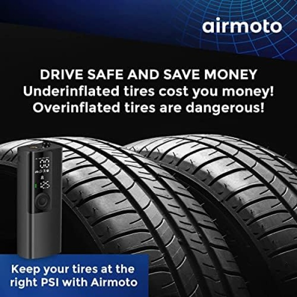 Airmoto Tire Inflator Portable Air Compressor/Pump for Car Tires w/Digital Tire - Image 8