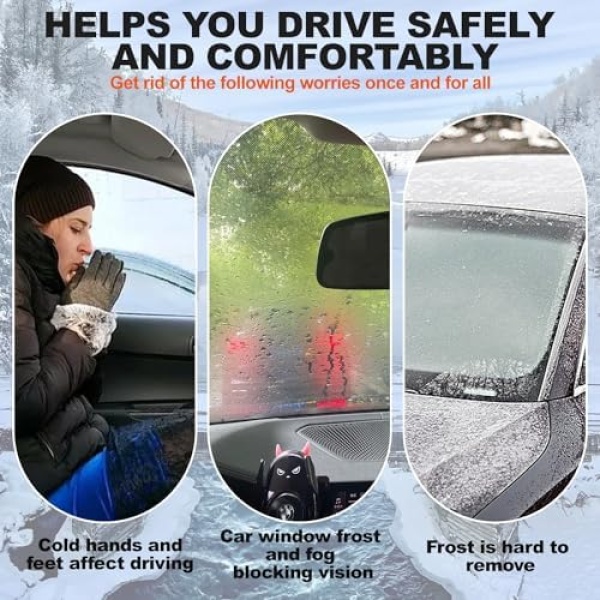 12v 200W Car Heater, Portable Car Heater and Defroster, Windshield Defogger - Image 2