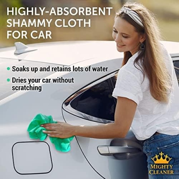 Premium 2pk + 1 Free Shammy Cloth for Car Drying - (26"x17") - Super Absorbent - Image 2