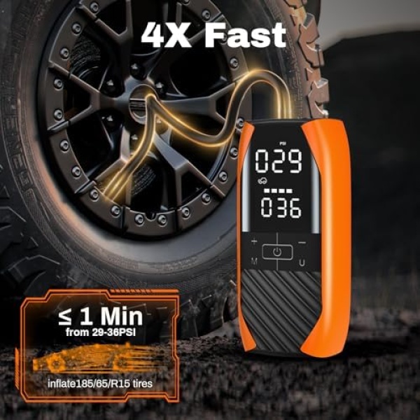 Kapopop K1 Tire Inflator Portable Air Compressor,150 PSI Electric Air Pump - Image 2