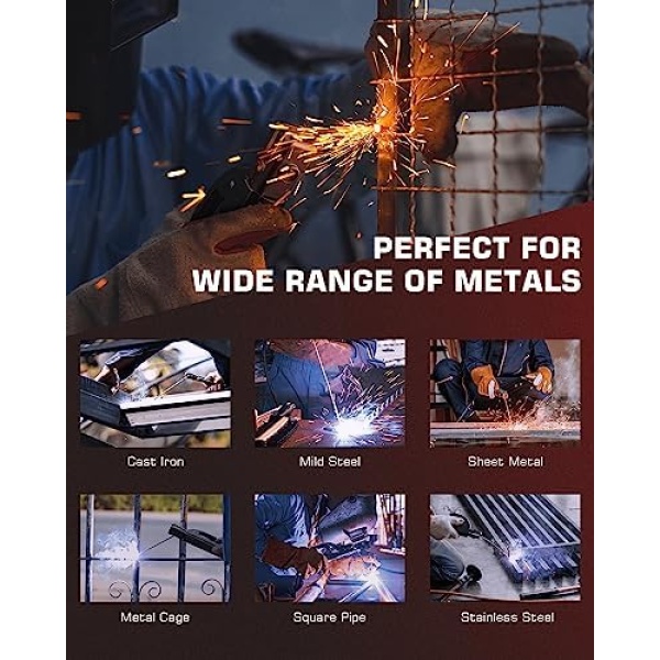 ARCCAPTAIN Stick Welder, [Large LED Display] 200A ARC/Lift TIG Welding Machine - Image 6