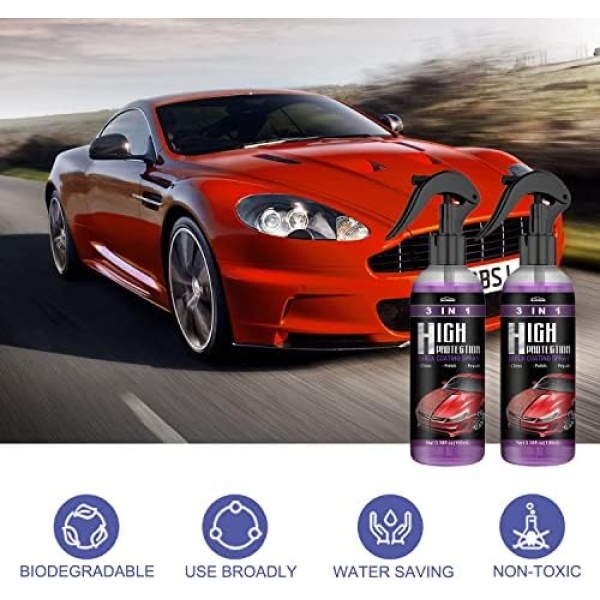 3 in 1 High Protection Quick Coating Spray, Car Scratch Nano Repair Spray - Image 6