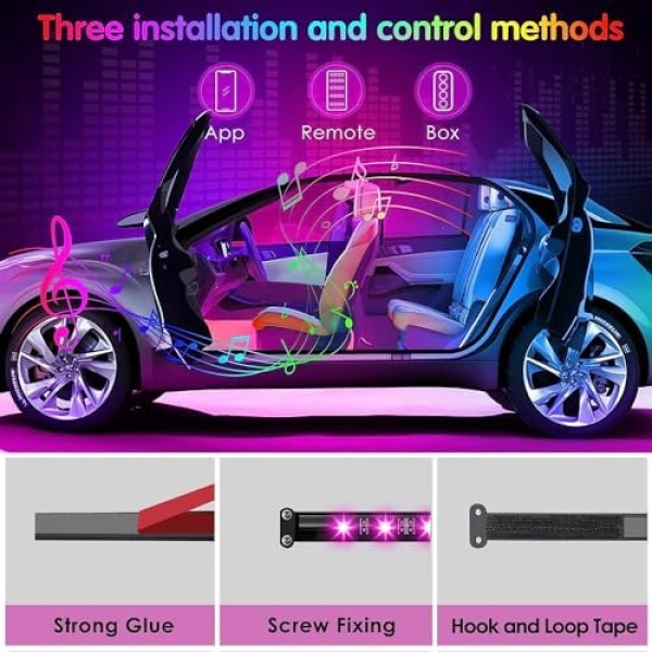 Keepsmile Car Accessories Interior Car LED Lights with Remote and APP Control - Image 5