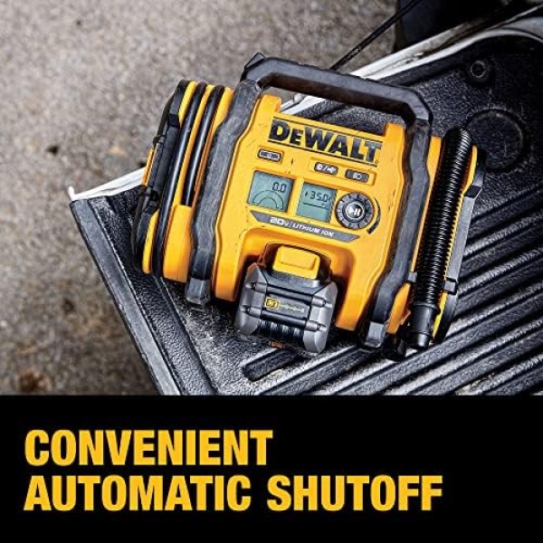 DEWALT 20V MAX* Cordless Tire Inflator, Tool Only (DCC020IB), Black-v99 - Image 6