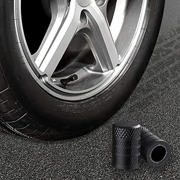 CKAuto Tire Valve Stem Caps, Black, 4 pcs/Pack, Anodized Aluminum Tire Valve Cap - Image 6