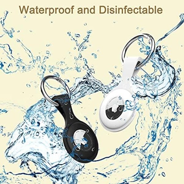 4 Pack AirTag Holder with Keychain - wanchel AirTag case with Anti-Lost Keychain - Image 6