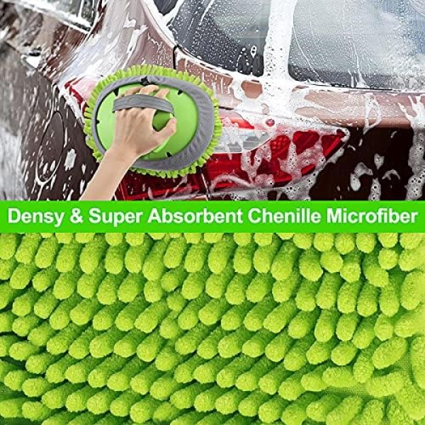 Wontolf 62'' Car Wash Brush with Long Handle Chenille Microfiber Car Wash Mop - Image 9