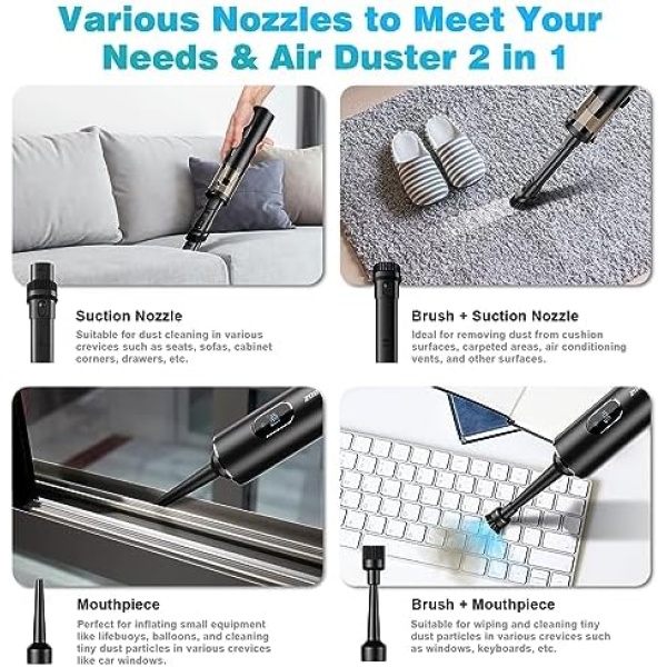 Handheld Vacuum Cordless, Upbooz Portable Car Vacuum, 14000PA - Image 3
