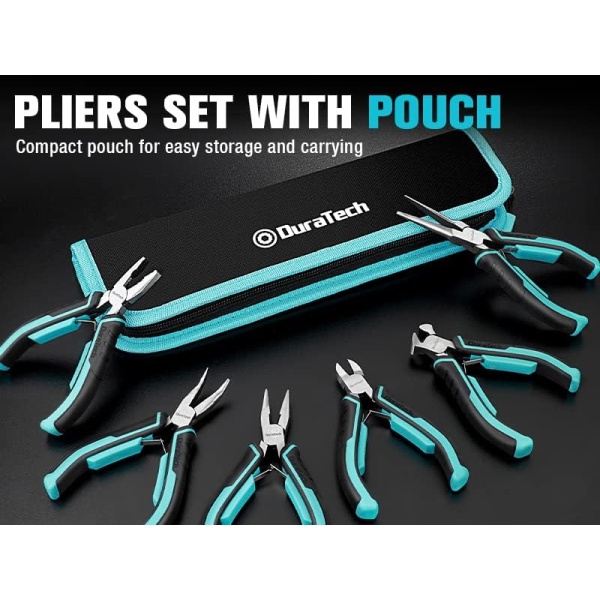 DURATECH Mini Pliers Set, 6PCS Jewelry Pliers Set, CRV Construction - Image 5