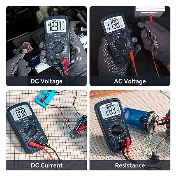 VENLAB Digital Multimeter DC AC Voltmeter, Ohm Meter, Fast Accurately Measures - Image 3