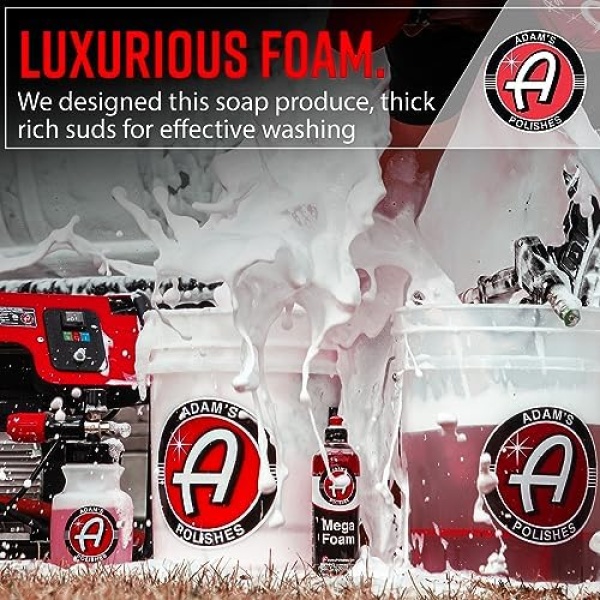 Adam’s Mega Foam 16oz - pH Best Car Wash Soap For Cannon, - Image 4
